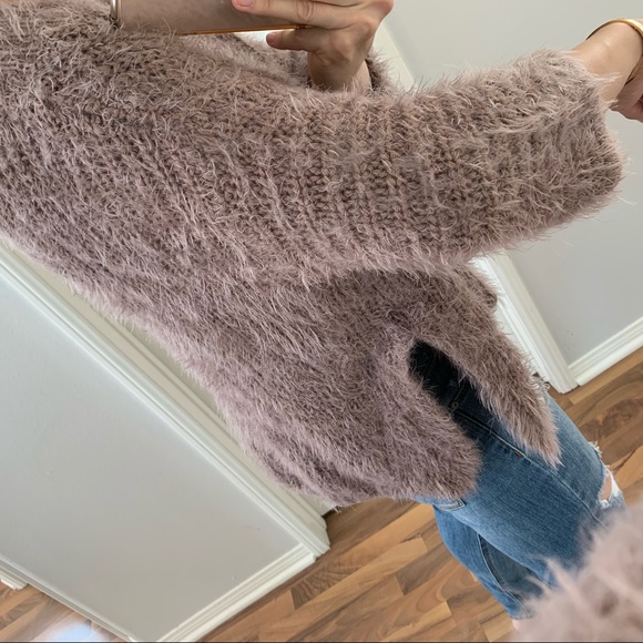 RESERVED 🔒Pastel Plum Super Soft Fuzzy Sweater - Picture 2 of 5